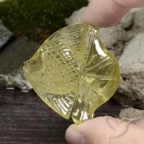 Quartz Jaune pâle naturelle Fantaisie, 72.27 ct, Translucide