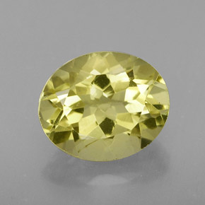 Quartz jaune naturelle coupe ovale, 3,60 ct, VVS-VS