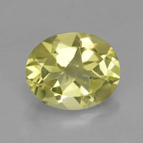 Quartz jaune naturelle coupe ovale, 3,28 ct, VVS
