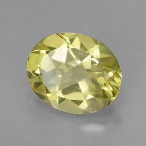 Quartz jaune naturelle coupe ovale, 3,28 ct, VVS