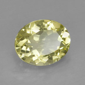 Quartz jaune naturelle coupe ovale, 3,48 ct, VVS-VS