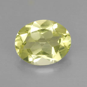 Quartz jaune naturelle coupe ovale, 2,92 ct, VS