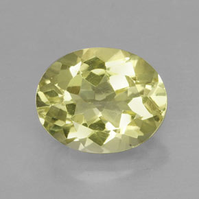 Quartz jaune naturelle coupe ovale, 3,67 ct, VVS