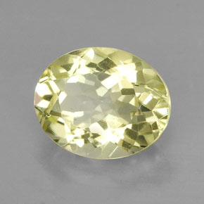 Quartz jaune naturelle coupe ovale, 3,80 ct, VVS