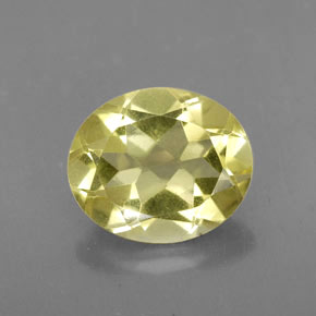 Quartz jaune naturelle coupe ovale, 3,15 ct, VVS-VS