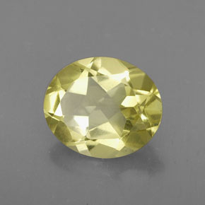 Quartz jaune naturelle coupe ovale, 3,15 ct, VVS-VS