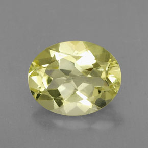 Quartz jaune naturelle coupe ovale, 3,04 ct, VVS-VS