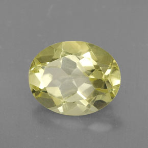 Quartz jaune naturelle coupe ovale, 3,04 ct, VVS-VS