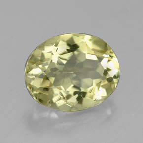 Quartz jaune naturelle coupe ovale, 3,78 ct, VVS