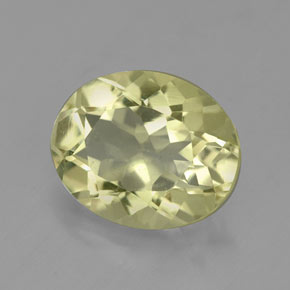 Quartz jaune naturelle coupe ovale, 3,43 ct, VVS
