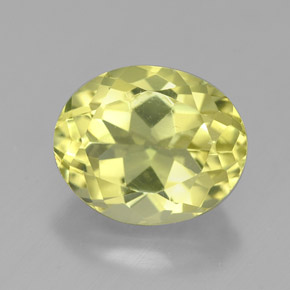 Quartz jaune naturelle coupe ovale, 3,75 ct, VVS