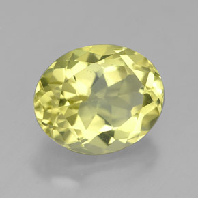 Quartz jaune naturelle coupe ovale, 3,75 ct, VVS