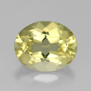 Quartz jaune naturelle coupe ovale, 3,34 ct, VVS