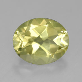 Quartz jaune naturelle coupe ovale, 3,73 ct, VVS