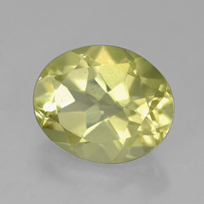 Quartz jaune naturelle coupe ovale, 3,73 ct, VVS