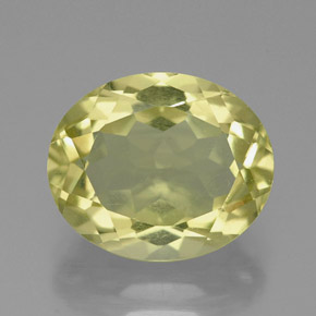 Quartz jaune naturelle coupe ovale, 3,53 ct, VVS