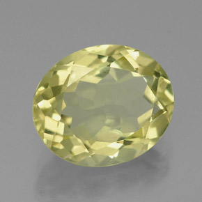 Quartz jaune naturelle coupe ovale, 3,53 ct, VVS