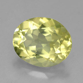 Quartz jaune naturelle coupe ovale, 3,40 ct, VVS