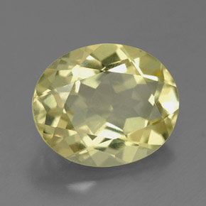 Quartz jaune naturelle coupe ovale, 3,19 ct, VVS