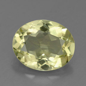 Quartz jaune naturelle coupe ovale, 3,07 ct, VVS