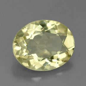 Quartz jaune naturelle coupe ovale, 3,07 ct, VVS