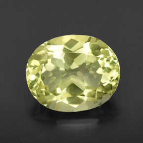 Quartz jaune naturelle coupe ovale, 3,35 ct, VVS-VS