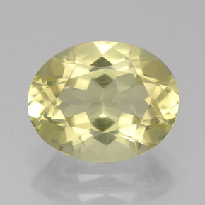 Quartz jaune naturelle coupe ovale, 2,92 ct, VVS