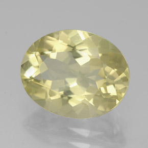 Quartz jaune naturelle coupe ovale, 2,92 ct, VVS