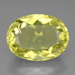 Quartz jaune naturelle coupe ovale, 10,14 ct, VVS