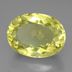 Quartz jaune naturelle coupe ovale, 10,14 ct, VVS