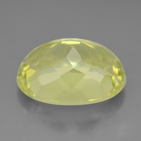 Quartz jaune naturelle coupe ovale, 10,14 ct, VVS