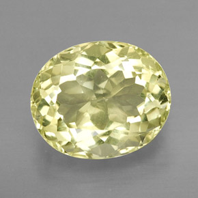 Quartz jaune naturelle coupe ovale, 4,87 ct, VVS