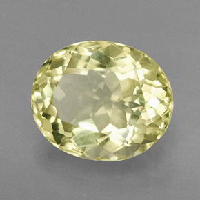 Quartz jaune naturelle coupe ovale, 4,87 ct, VVS