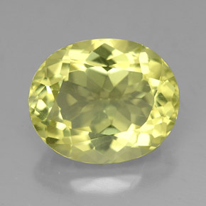 Quartz jaune naturelle coupe ovale, 4,65 ct, VVS