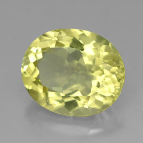 Quartz jaune naturelle coupe ovale, 4,65 ct, VVS