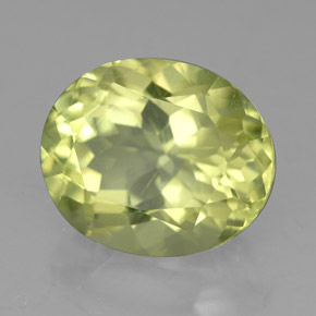 Quartz jaune naturelle coupe ovale, 5,07 ct, VVS