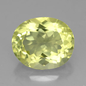Quartz jaune naturelle coupe ovale, 4,59 ct, VVS