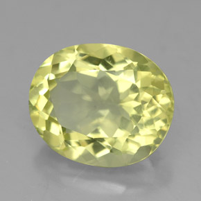 Quartz jaune naturelle coupe ovale, 4,59 ct, VVS