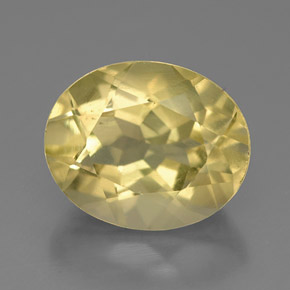 Quartz jaune naturelle coupe ovale, 3,66 ct, VVS-VS