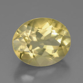 Quartz jaune naturelle coupe ovale, 3,66 ct, VVS-VS