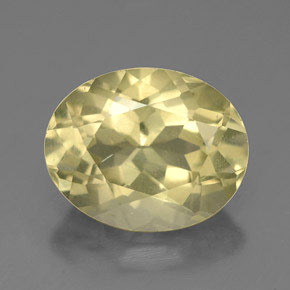 Quartz jaune naturelle coupe ovale, 3,31 ct, VVS-VS