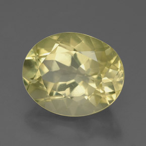 Quartz jaune naturelle coupe ovale, 3,42 ct, VVS