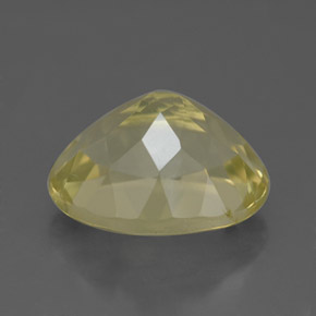 Quartz jaune naturelle coupe ovale, 3,42 ct, VVS