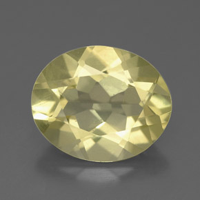 Quartz jaune naturelle coupe ovale, 2,94 ct, VS