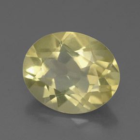 Quartz jaune naturelle coupe ovale, 2,94 ct, VS