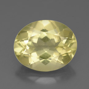 Quartz jaune naturelle coupe ovale, 3,13 ct, VS