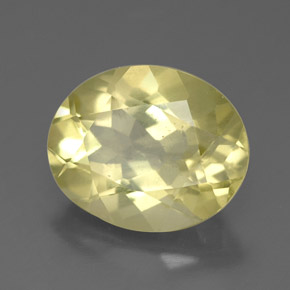 Quartz jaune naturelle coupe ovale, 3,13 ct, VS
