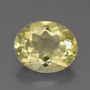 Quartz jaune naturelle coupe ovale, 3,10 ct, VVS-VS