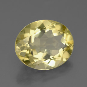 Quartz jaune naturelle coupe ovale, 3,10 ct, VVS-VS