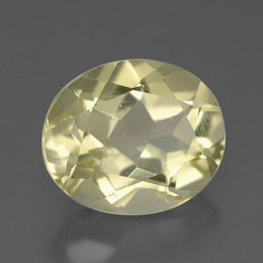 Quartz jaune naturelle coupe ovale, 3,26 ct, VVS-VS